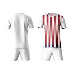 Next Print Round neck jersey white with shorts NPTS03