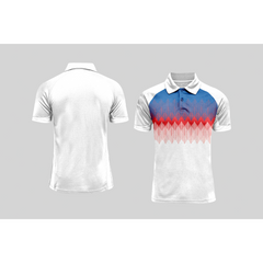 Next Print Cricket Polo Half White Customized Jersey NPCWH00A101