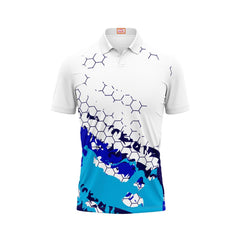 Next Print Customized Polo Neck White Jersey NPTS03