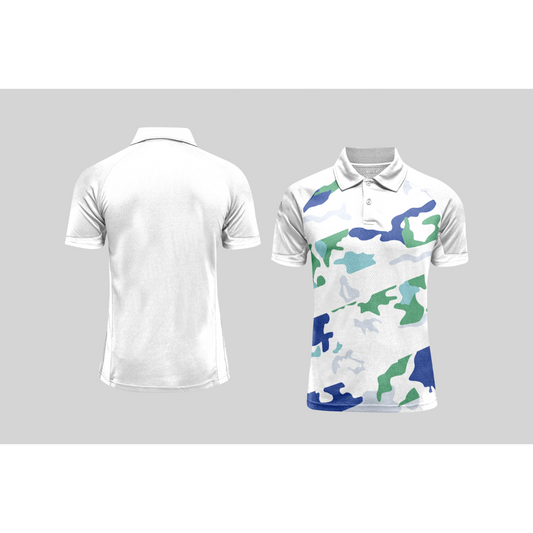 Next Print Cricket Polo Half White Customized Jersey NPCWH00A103