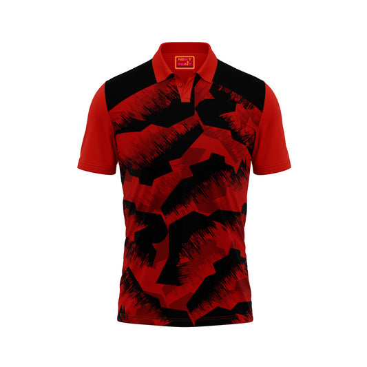 Red Polo Neck Half Sleeve T Shirt NextprintrB194