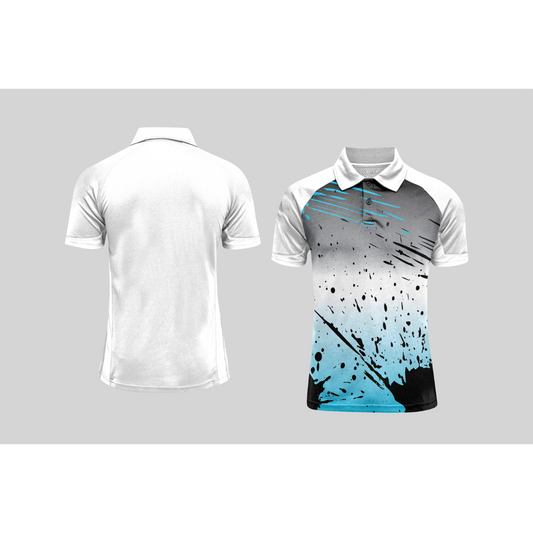 Next Print Cricket Polo Half White Customized Jersey NPCWH00A105