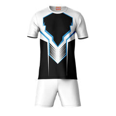 Next Print Round neck jersey white with shorts NPTS08