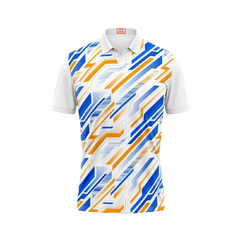 Next Print Customized Polo Neck White Jersey NPTS07