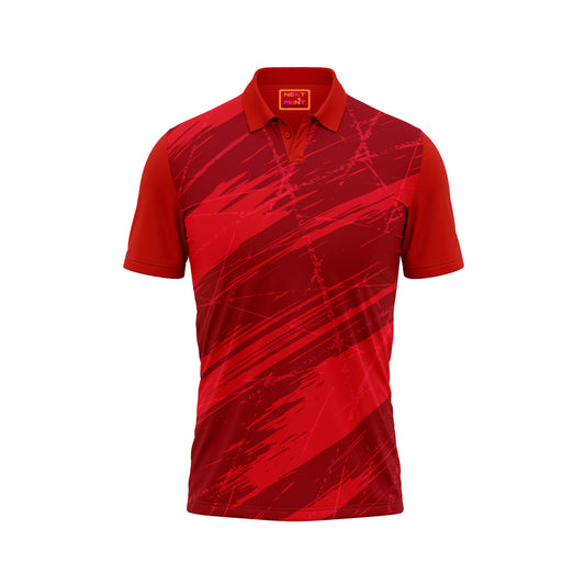 Red Polo Neck Half Sleeve T Shirt NextprintrC1150