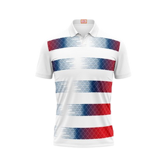 Next Print Customied Polo Neck White Jersey NPTS09