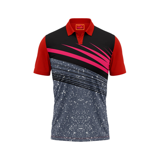 Red Polo Neck Half Sleeve T Shirt NextprintrC1163