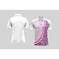 Next Print Cricket Polo Half White Customized Jersey NPCWH00A109