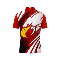 Next Print Customized Polo Neck Red Jersey NPTS11