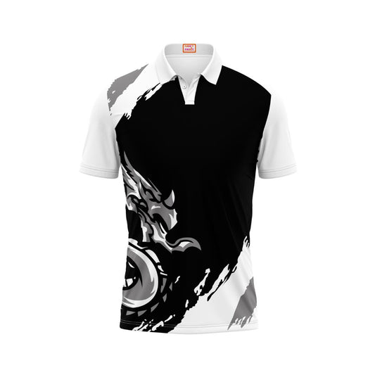 Next Print Customized Polo Neck White Jersey -NPTS112