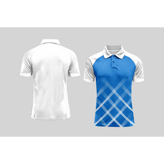 Next Print Cricket Polo Half White Customized Jersey NPCWH00A10
