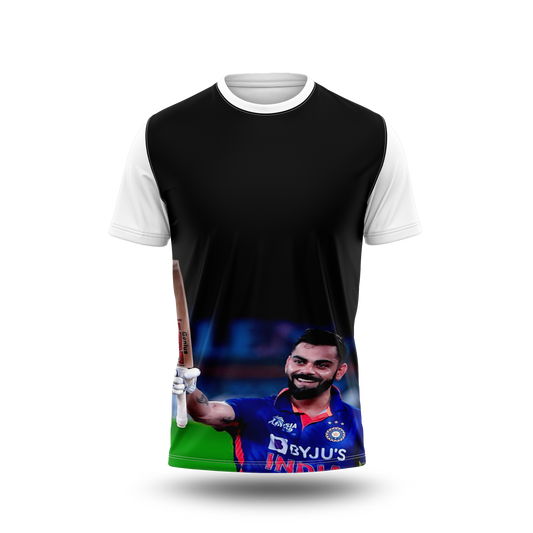 Virat Kohli Photo Printed T-Shirt.