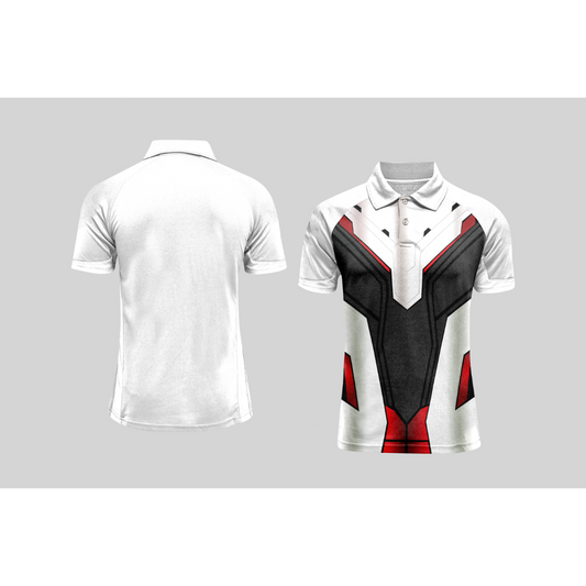 Next Print Cricket Polo Half White Customized Jersey NPCWH00A110