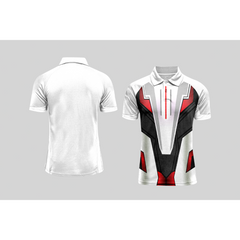 Next Print Cricket Polo Half White Customized Jersey NPCWH00A112
