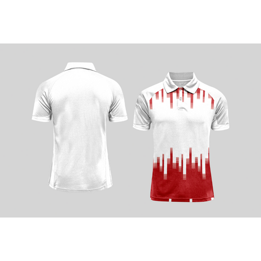 Next Print Cricket Polo Half White Customized Jersey NPCWH00A113