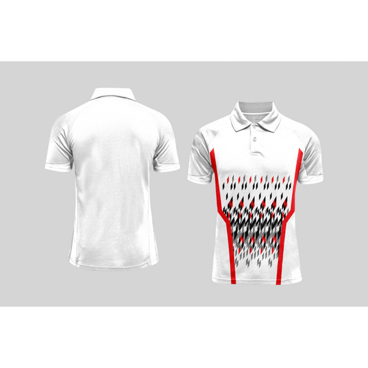 Next Print Cricket Polo Half White Customized Jersey NPCWH00A115