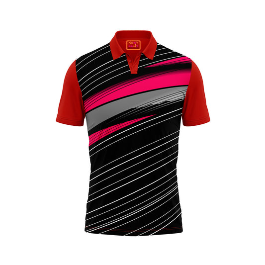 Red Polo Neck Half Sleeve T Shirt NextprintrC1220