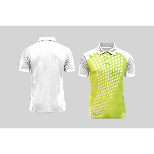 Next Print Cricket Polo Half White Customized Jersey NPCWH00A116