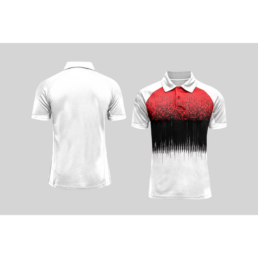 Next Print Cricket Polo Half White Customized Jersey NPCWH00A117