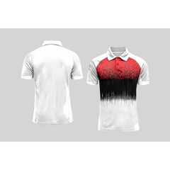 Next Print Cricket Polo Half White Customized Jersey NPCWH00A117