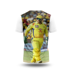 Next Print Dhoni Photo Printed T-Shirt.