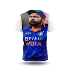 Rohit Sharma Photo Printed T-Shirt.