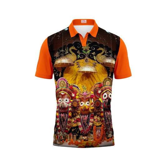 Next Print Puri Jagannath Photoprinted Tshirt Orange Colour Rath Yathra Design 11