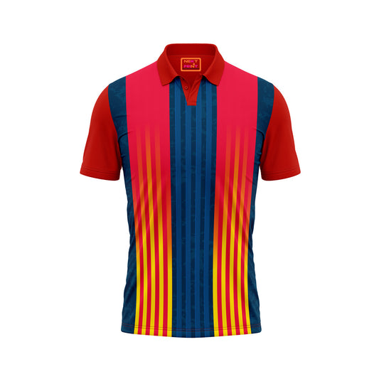 Red Polo Neck Half Sleeve T Shirt Nextprintr223