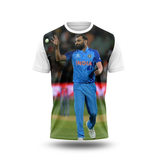 Mohammed Shami Photo Printed T-Shirt.