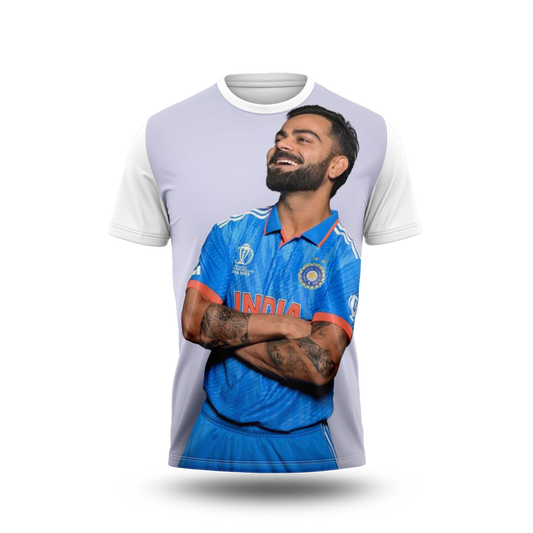 Virat Kohli Photo Printed T-Shirt.