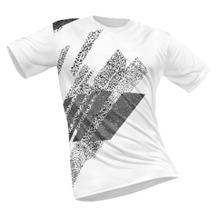 Polyester Half Sleeve Jersey with Round Collar and All Over Digital Print.