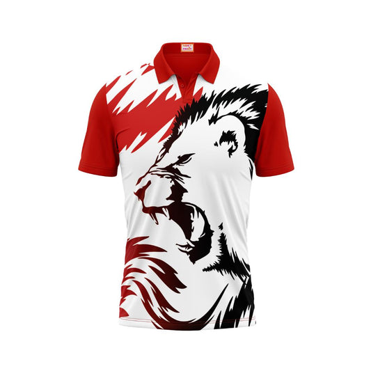 Next Print Customized Polo Neck Red Jersey NPTS12