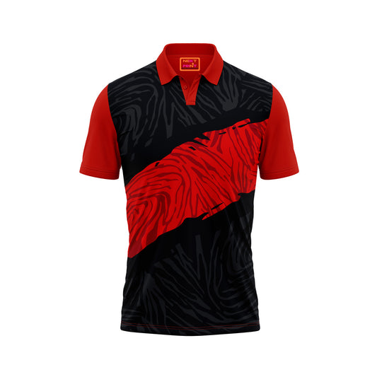 Red Polo Neck Half Sleeve T Shirt NextprintrC1283