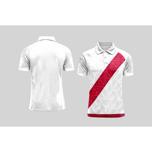Next Print Cricket Polo Half White Customized Jersey NPCWH00A121