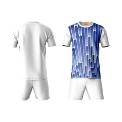 Next Print Round neck jersey white with shorts NPTS26
