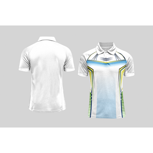 Next Print Cricket Polo Half White Customized Jersey NPCWH00A126