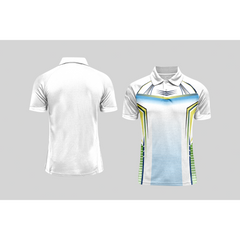 Next Print Cricket Polo Half White Customized Jersey NPCWH00A126