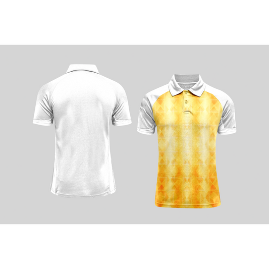 Next Print Cricket Polo Half White Customized Jersey NPCWH00A128