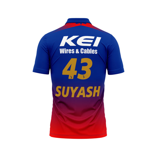 Suyash Prabhudessai RCB Half Sleeve Polo T Shirt RCBHSPT11