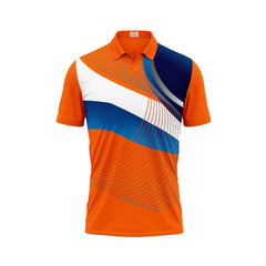Next Print Polo Neck Printed Jersey Orange Design 12