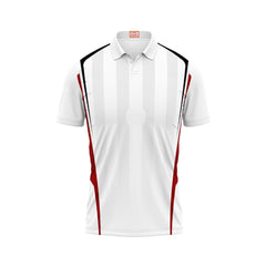 Next Print Customized Polo Neck White Jersey - NPTS114