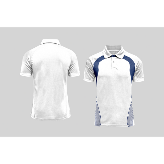 Next Print Cricket Polo Half White Customized Jersey NPCWH00A12