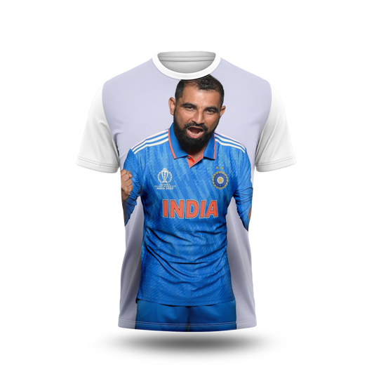 Mohammed Shami Photo Printed T-Shirt.