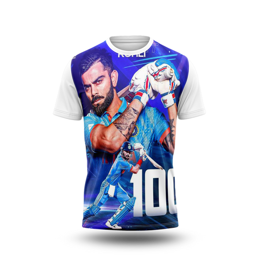 Virat Kohli Photo Printed T-Shirt.