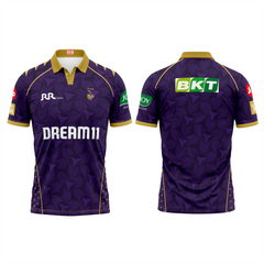 Next Print Ipl Kolkata Knight Riders Printed Polo Collar Jersey.