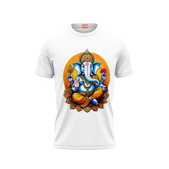 Next Print Ganesha Printed Tshirt White Colour Design 12