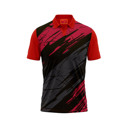 Red Polo Neck Half Sleeve T Shirt NextprintrD1266