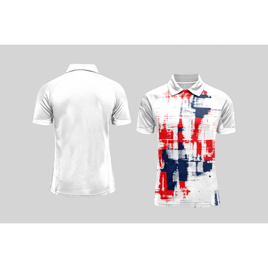 Next Print Cricket Polo Half White Customized Jersey NPCWH00A134
