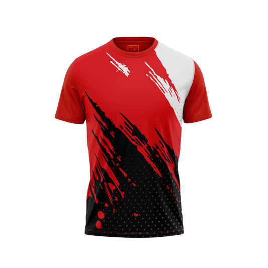 Red Round Neck Half Sleeve Tshirt NextprintrE111