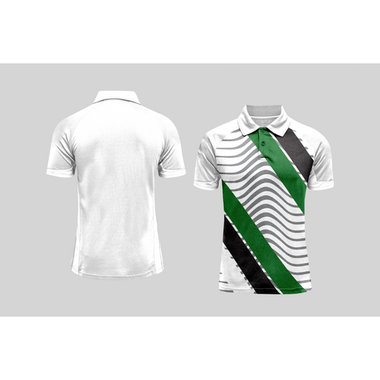 Next Print Cricket Polo Half White Customized Jersey NPCWH00A138